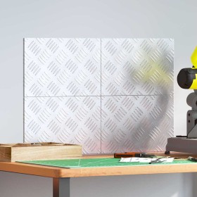 Peldaño Rectangular 4 pcs Plateado 30 x 20 cm Aluminio en Hogar | Comprar online en Foru.es