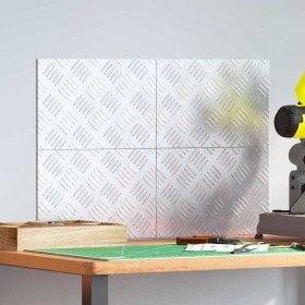 Peldaño Rectangular 4 pcs Plateado 30 x 20 cm Aluminio en Hogar | Comprar online en Foru.es