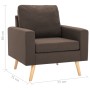 Sillón de tela marrón de vidaXL, Sillones - Ref: Foro24-288695, Precio: 211,06 €, Descuento: %