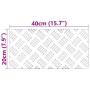 Peldaño Rectangular 4 pcs Plateado 40 x 20 cm Aluminio en Hogar | Comprar online en Foru.es