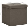 Taburete con almacenaje plegable lino sintético marrón de vidaXL, Taburetes y sillas plegables - Ref: Foro24-338765, Precio: ...