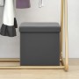 Taburete con almacenaje plegable gris PVC de vidaXL, Taburetes y sillas plegables - Ref: Foro24-338782, Precio: 25,94 €, Desc...