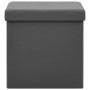 Taburete con almacenaje plegable gris PVC de vidaXL, Taburetes y sillas plegables - Ref: Foro24-338782, Precio: 25,94 €, Desc...