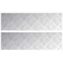 Peldaño Rectangular 2 pcs Plateado 70 x 20 cm Aluminio en Hogar | Comprar online en Foru.es