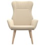Sillón de relax de tela color crema de vidaXL, Sillones - Ref: Foro24-341396, Precio: 126,22 €, Descuento: %
