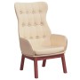 Sillón de relax de tela color crema de vidaXL, Sillones - Ref: Foro24-341270, Precio: 126,45 €, Descuento: %