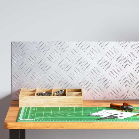 Peldaño Rectangular 2 pcs Plateado 50 x 25 cm Aluminio en Hogar | Comprar online en Foru.es