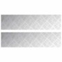 Peldaño Rectangular 2 pcs Plateado 100 x 25 cm Aluminio en Hogar | Comprar online en Foru.es