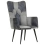 Sillón orejero de cuero auténtico gris canela de vidaXL, Sillones - Ref: Foro24-339661, Precio: 86,59 €, Descuento: %