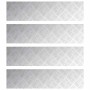Peldaño Rectangular 4 pcs Plateado 100 x 25 cm Aluminio en Hogar | Comprar online en Foru.es