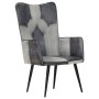 Sillón orejero de cuero auténtico gris canela de vidaXL, Sillones - Ref: Foro24-339661, Precio: 86,59 €, Descuento: %
