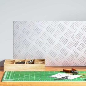 Peldaño Rectangular 2 pcs Plateado 40 x 30 cm Aluminio en Hogar | Comprar online en Foru.es