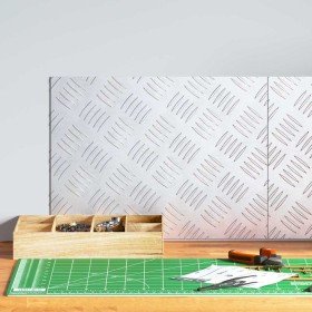 Peldaño Rectangular 2 pcs Plateado 40 x 30 cm Aluminio en Hogar | Comprar online en Foru.es