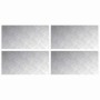 Peldaño Rectangular 4 pcs Plateado 60 x 30 cm Aluminio en Hogar | Comprar online en Foru.es