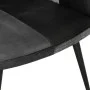 Sillón con reposapiés cuero auténtico y lona negro de vidaXL, Sillones - Ref: Foro24-339678, Precio: 104,46 €, Descuento: %
