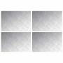 Peldaño Rectangular 4 pcs Plateado 60 x 40 cm Aluminio en Hogar | Comprar online en Foru.es