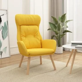 Sillón de relax de tela amarillo mostaza de vidaXL, Sillones - Ref: Foro24-341297, Precio: 110,82 €, Descuento: %