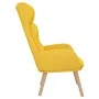 Sillón de relax de tela amarillo mostaza de vidaXL, Sillones - Ref: Foro24-341297, Precio: 110,82 €, Descuento: %