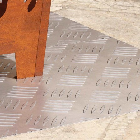 Peldaño Rectangular 2 pcs Plateado 80 x 40 cm Aluminio en Hogar | Comprar online en Foru.es