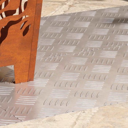 Peldaño Rectangular 4 pcs Plateado 90 x 40 cm Aluminio en Hogar | Comprar online en Foru.es