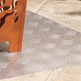 Peldaño Rectangular 2 pcs Plateado 100 x 40 cm Aluminio en Hogar | Comprar online en Foru.es