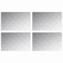 Peldaño Rectangular 4 pcs Plateado 80 x 50 cm Aluminio en Hogar | Comprar online en Foru.es