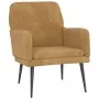 Sillón de terciopelo marrón 62x79x79 cm de vidaXL, Sillones - Ref: Foro24-351411, Precio: 92,65 €, Descuento: %