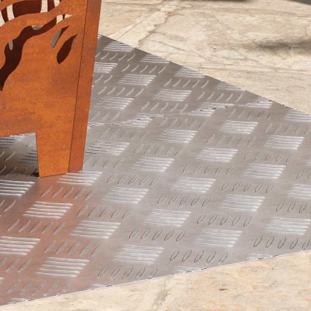 Peldaño Rectangular 2 pcs Plateado 100 x 50 cm Aluminio en Hogar | Comprar online en Foru.es