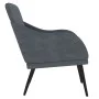 Sillón de terciopelo gris oscuro 63x76x80 cm de vidaXL, Sillones - Ref: Foro24-351437, Precio: 89,90 €, Descuento: %