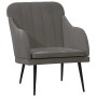 Sillón de terciopelo gris oscuro 63x76x80 cm de vidaXL, Sillones - Ref: Foro24-351455, Precio: 92,92 €, Descuento: %