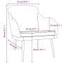 Sillón de terciopelo gris oscuro 63x76x80 cm de vidaXL, Sillones - Ref: Foro24-351455, Precio: 92,92 €, Descuento: %