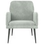 Sillón de terciopelo gris claro 62x79x79 cm de vidaXL, Sillones - Ref: Foro24-351404, Precio: 90,57 €, Descuento: %