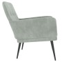 Sillón de terciopelo gris claro 62x79x79 cm de vidaXL, Sillones - Ref: Foro24-351404, Precio: 90,57 €, Descuento: %