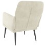 Sillón de terciopelo crema 62x79x79 cm de vidaXL, Sillones - Ref: Foro24-351412, Precio: 83,16 €, Descuento: %