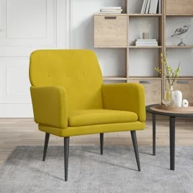 Sillón de terciopelo amarillo 62x79x79 cm de vidaXL, Sillones - Ref: Foro24-351410, Precio: 88,05 €, Descuento: %