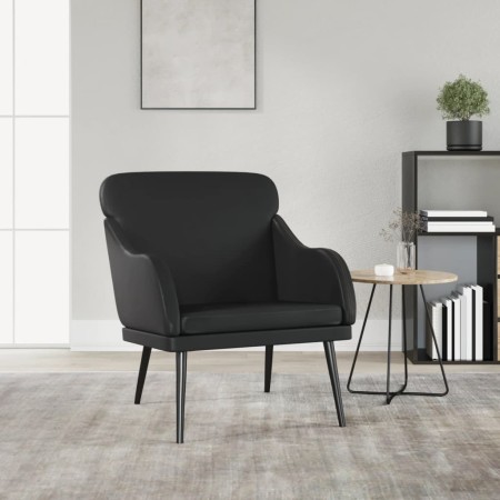 Sillón de cuero sintético negro 63x76x80 cm de vidaXL, Sillones - Ref: Foro24-351424, Precio: 105,11 €, Descuento: %