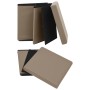 Taburete con almacenaje plegable capuchino PVC de vidaXL, Taburetes y sillas plegables - Ref: Foro24-338784, Precio: 24,42 €,...