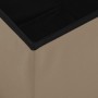 Taburete con almacenaje plegable capuchino PVC de vidaXL, Taburetes y sillas plegables - Ref: Foro24-338784, Precio: 24,42 €,...