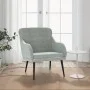 Sillón de terciopelo gris claro 63x76x80 cm de vidaXL, Sillones - Ref: Foro24-351436, Precio: 84,24 €, Descuento: %