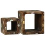 Unidades de TV 2 pcs Multicolor Madera sólida recuperada en Mesas auxiliares | Comprar online en Foru.es