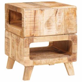Mesa Auxiliar Marrón 40 x 40 x 49 cm Madera de mango maciza en Mesas auxiliares | Comprar online en Foru.es