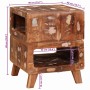 Mesa Auxiliar Marrón 40 x 40 x 49 cm Madera sólida recuperada en Mesas auxiliares | Comprar online en Foru.es
