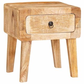 Mesa Auxiliar Marrón 40 x 32 x 46 cm Madera de mango maciza en Mesas auxiliares | Comprar online en Foru.es