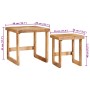 Mesas Nido 2 pcs Marrón 46 x 46 x 45 cm Madera de mango maciza en Mesas auxiliares | Comprar online en Foru.es