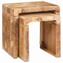 Mesas Nido 2 pcs Marrón 46 x 40 x 46 cm Madera de mango maciza en Mesas auxiliares | Comprar online en Foru.es