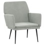 Sillón de terciopelo gris claro 62x79x79 cm de vidaXL, Sillones - Ref: Foro24-351372, Precio: 99,70 €, Descuento: %