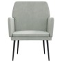 Sillón de terciopelo gris claro 62x79x79 cm de vidaXL, Sillones - Ref: Foro24-351372, Precio: 99,70 €, Descuento: %