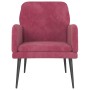 Sillón de terciopelo rojo tinto 62x79x79 cm de vidaXL, Sillones - Ref: Foro24-351408, Precio: 81,66 €, Descuento: %