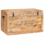 Caja de Almacenamiento con puerta Marrón Madera de mango maciza en Baúles de almacenamiento | Comprar online en Foru.es