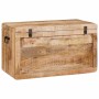 Caja de Almacenamiento con puerta Marrón Madera de mango maciza en Baúles de almacenamiento | Comprar online en Foru.es